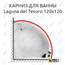 Карниз для ванны Akrilan Laguna del Tesoro 120х120 Усиленный 20 мм MrKARNIZ