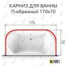 Карниз для ванны П-образный 170х70 Усиленный 25 мм MrKARNIZ фото 2